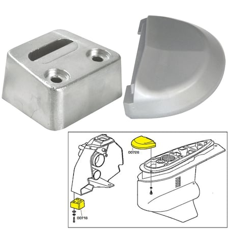 Tecnoseal Anode Kit w/Hardware - Volvo SX - Zinc 20708